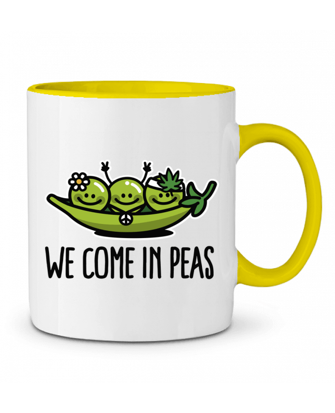 Mug bicolore WE COME IN PEAS LaundryFactory