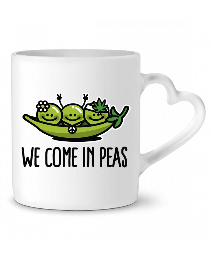 Mug coeur WE COME IN PEAS par LaundryFactory