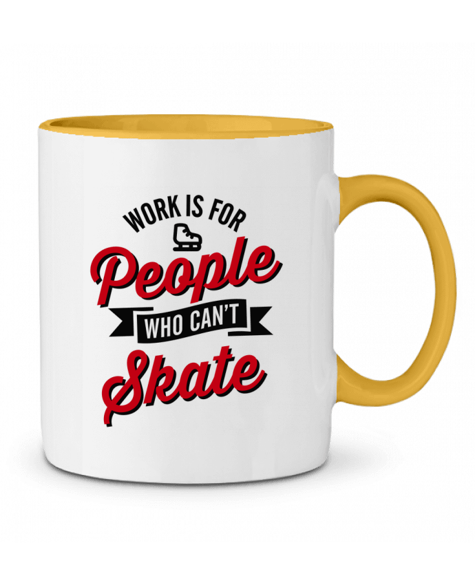 Mug bicolore WORK IS FOR PEOPLE WHO CANT SKATE LaundryFactory