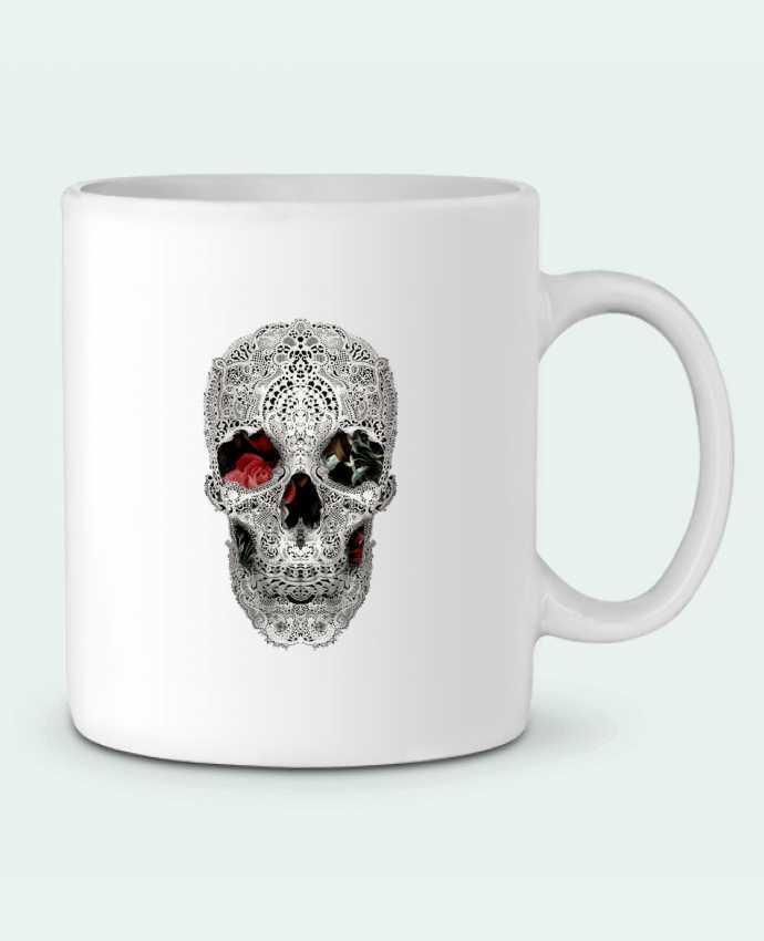 Ceramic Mug Lace skull 2 light by ali_gulec