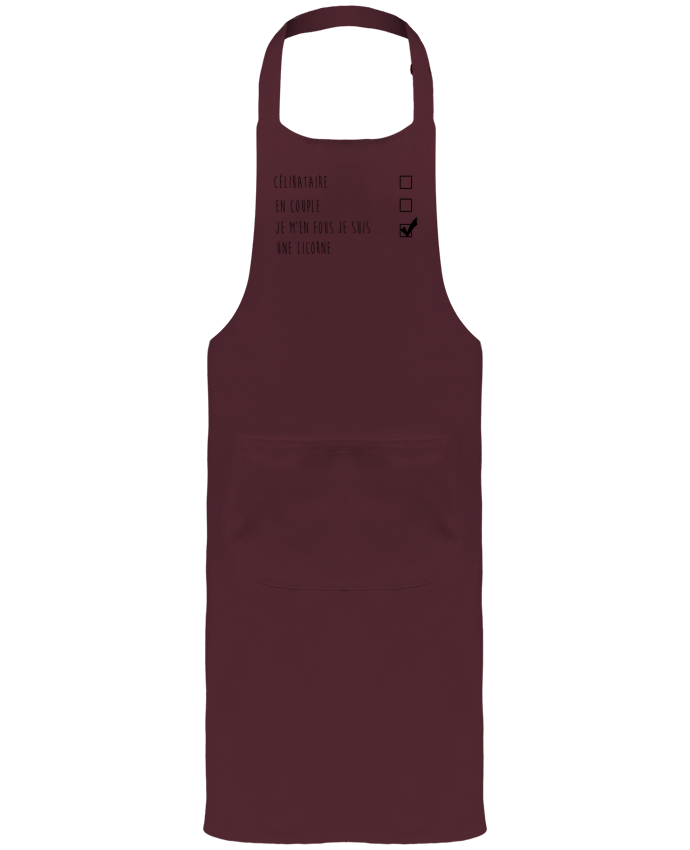 Tablier avec poches je m'en fou je suis une licorne par DesignMe