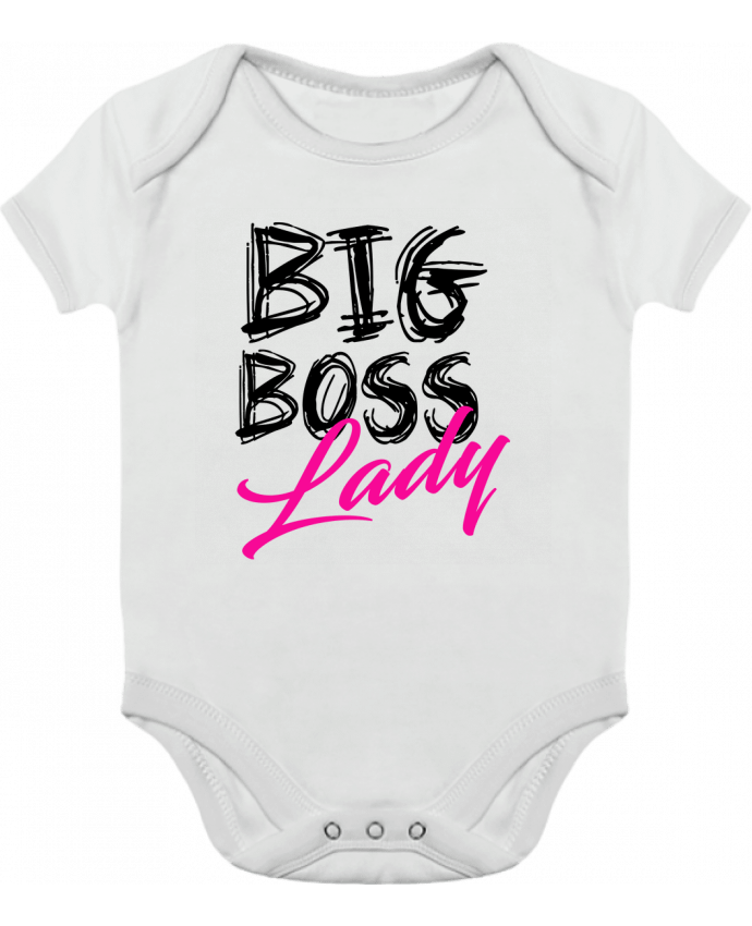 Body bébé manches contrastées big boss lady par DesignMe