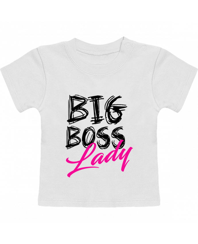 T-Shirt Baby Short Sleeve big boss lady manches courtes du designer DesignMe