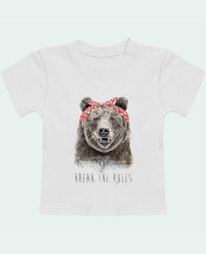 T-Shirt Baby Short Sleeve Break the rules II manches courtes du designer Balàzs Solti
