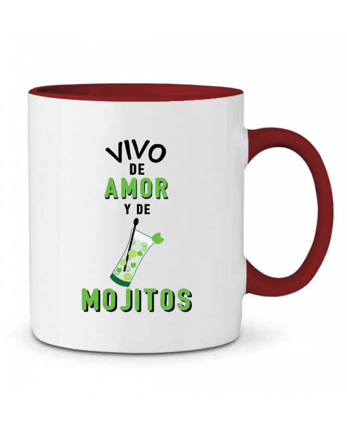 Two-tone Ceramic Mug Vivo de amor y de mojitos tunetoo