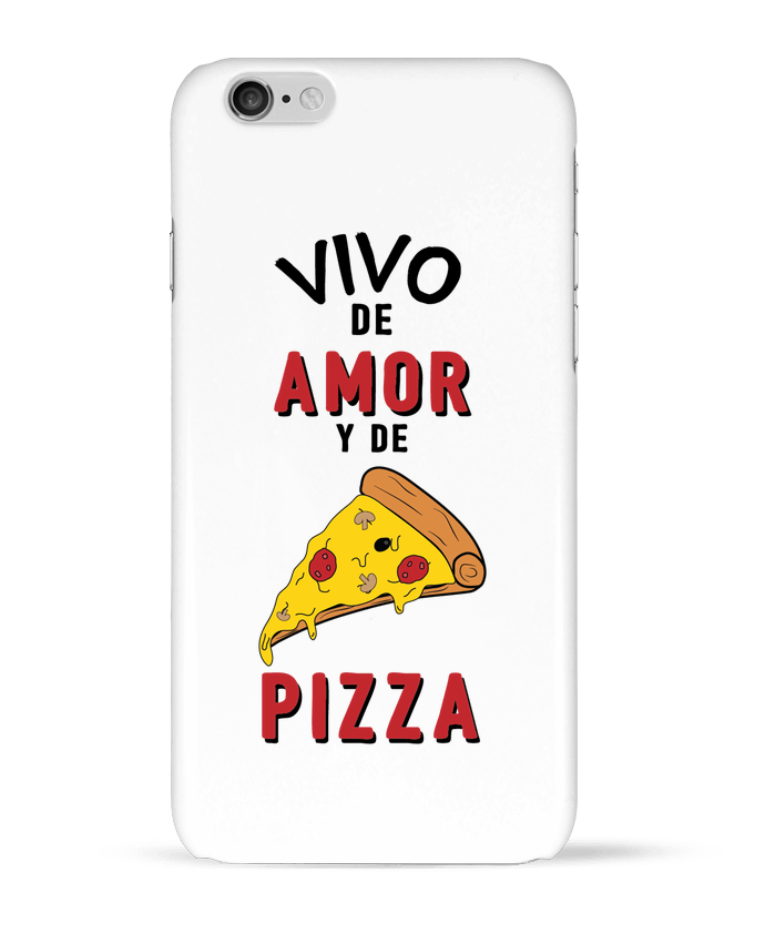 Case 3D iPhone 6 Vivo de amor y de pizza by tunetoo