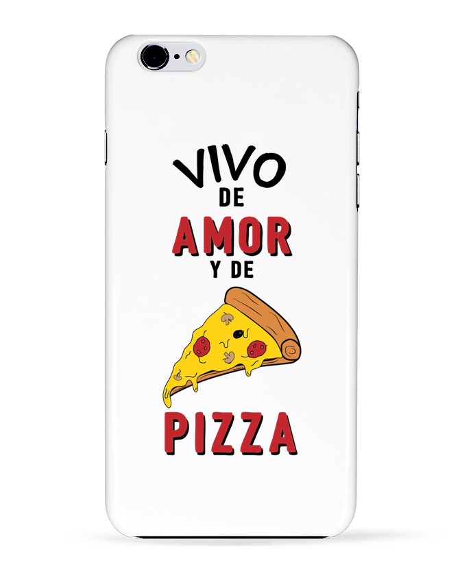 Case 3D iPhone 6+ Vivo de amor y de pizza de tunetoo