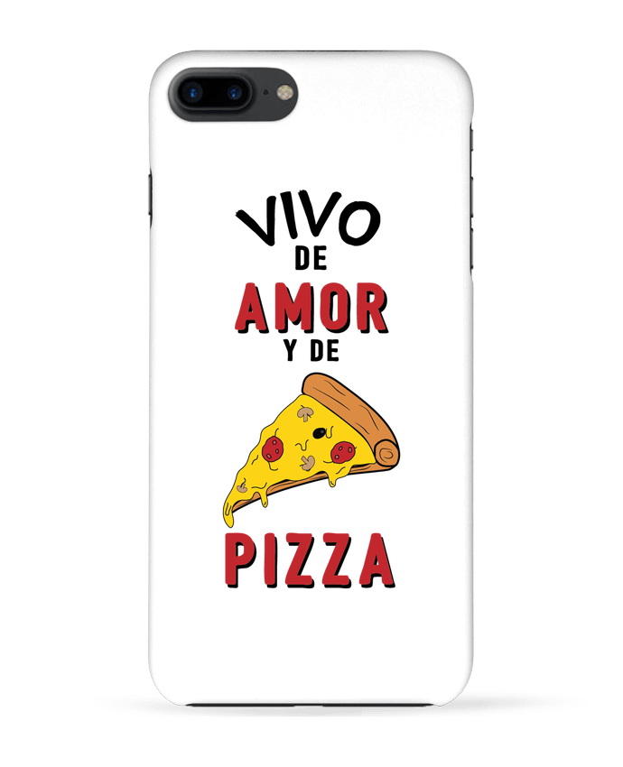 Carcasa Iphone 7+ Vivo de amor y de pizza por tunetoo