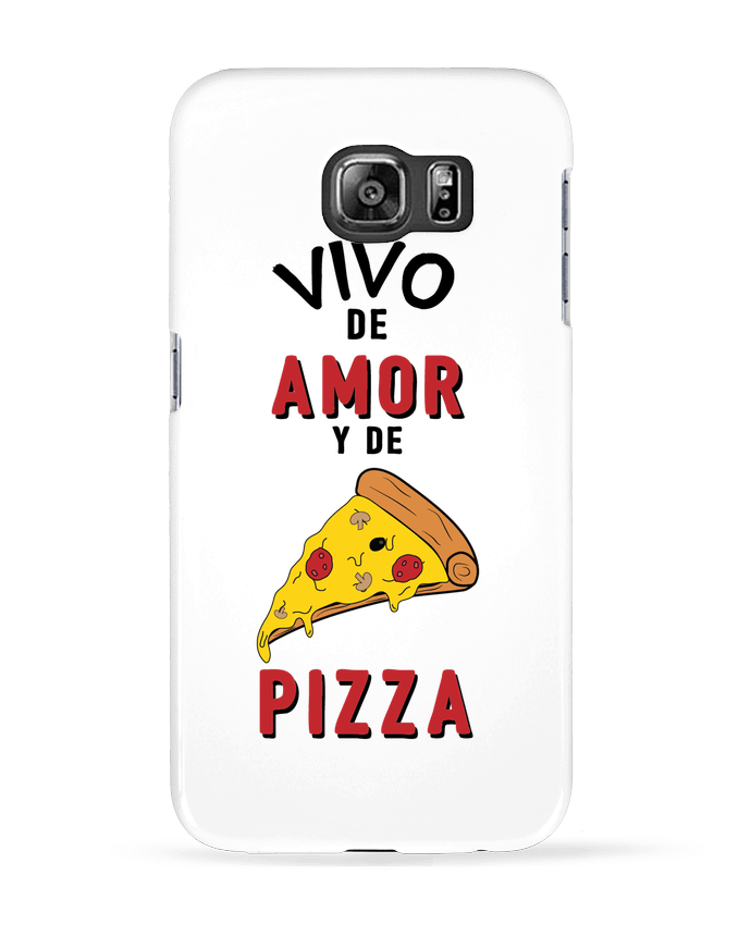 Case 3D Samsung Galaxy S6 Vivo de amor y de pizza - tunetoo