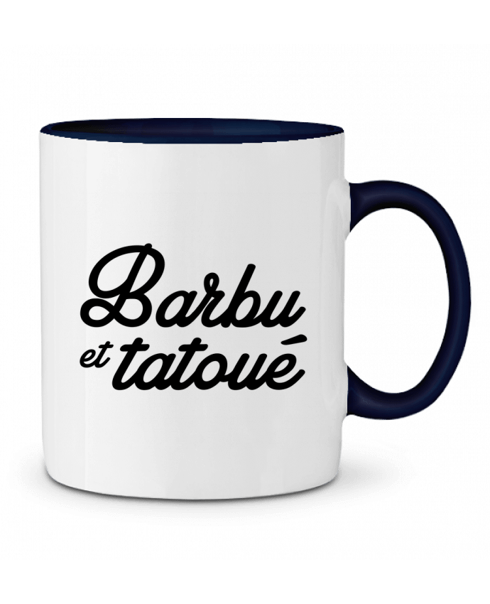 Two-tone Ceramic Mug Barbu et tatoué Nana