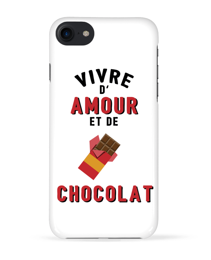 COQUE 3D Iphone 7 Vivre d'amour et de chocolat de tunetoo