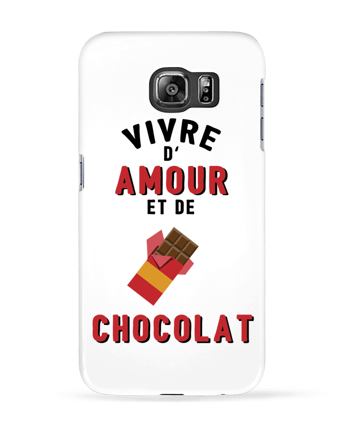 Case 3D Samsung Galaxy S6 Vivre d'amour et de chocolat - tunetoo