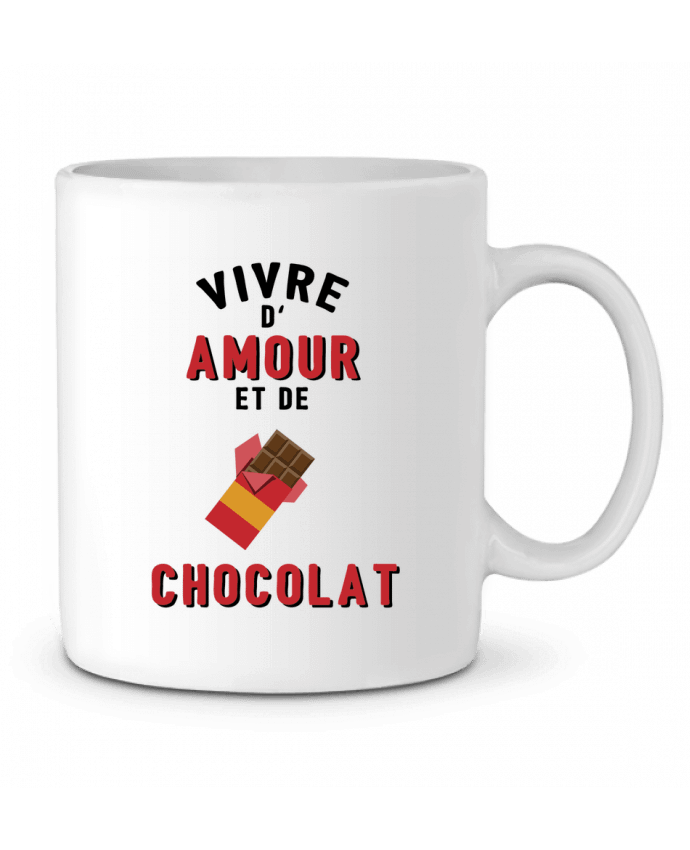 Mug  Vivre d'amour et de chocolat par tunetoo