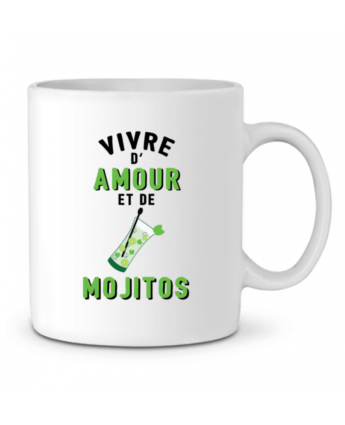 Ceramic Mug Vivre d'amour et de mojitos by tunetoo