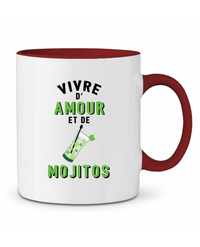 Mug bicolore Vivre d'amour et de mojitos tunetoo