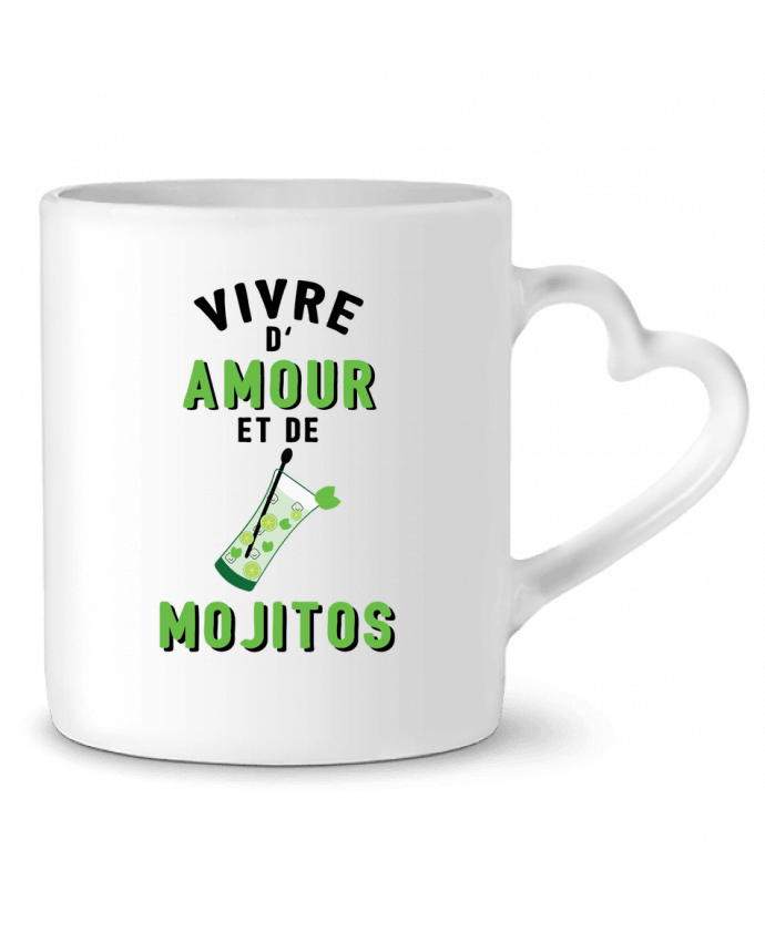Mug Heart Vivre d'amour et de mojitos by tunetoo