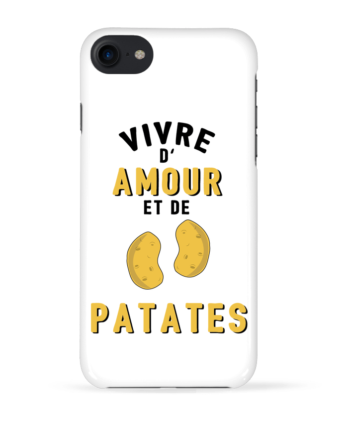 Case 3D iPhone 7 Vivre d'amour et de patates de tunetoo