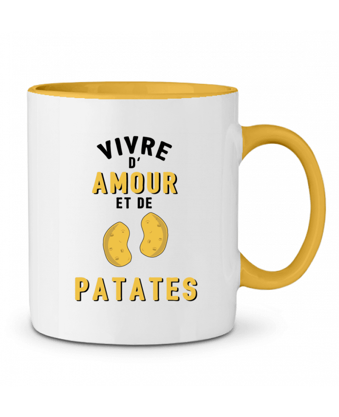 Mug bicolore Vivre d'amour et de patates tunetoo