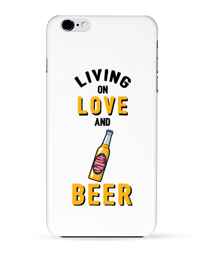 Case 3D iPhone 6+ Living on love and beer de tunetoo
