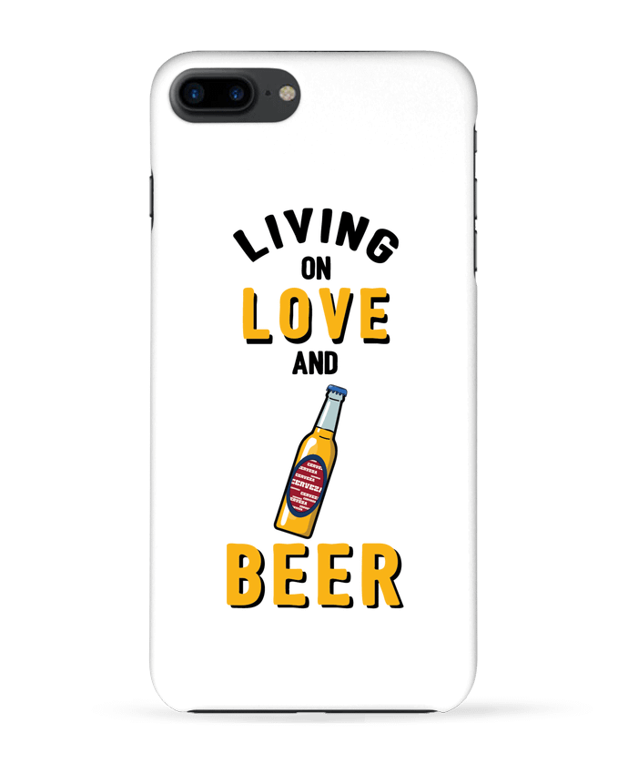 Case 3D iPhone 7+ Living on love and beer by tunetoo