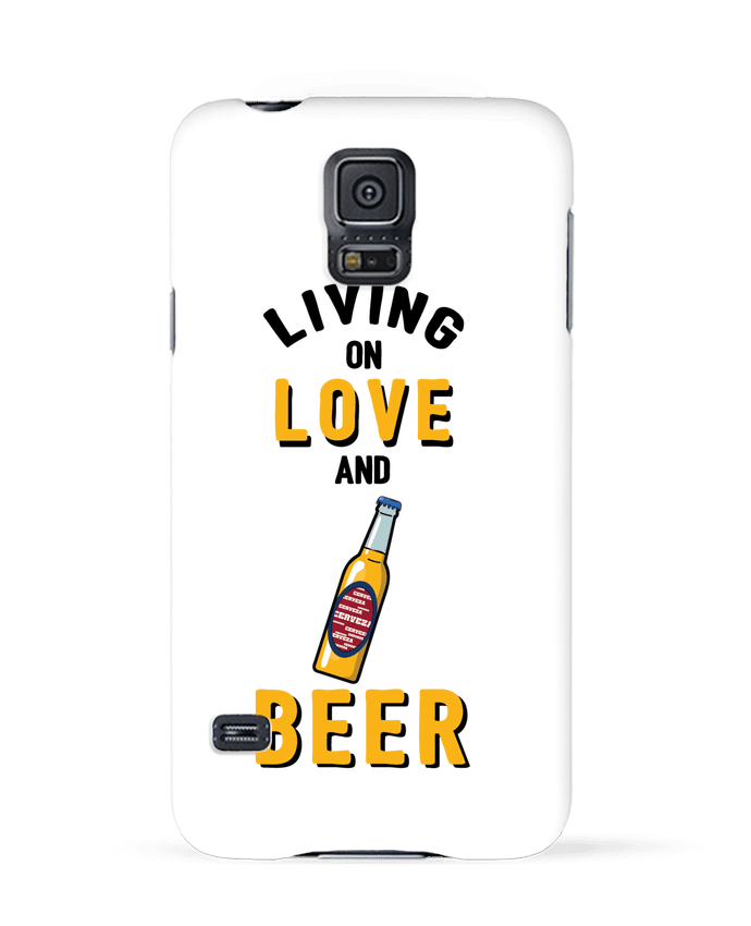 Case 3D Samsung Galaxy S5 Living on love and beer by tunetoo