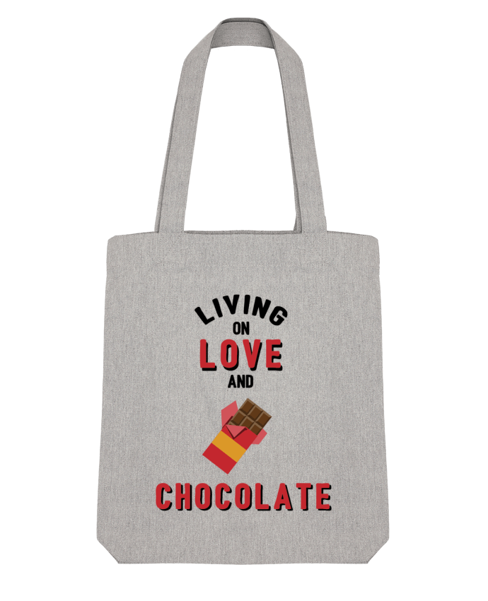 Tote Bag Stanley Stella Living on love and chocolate par tunetoo 