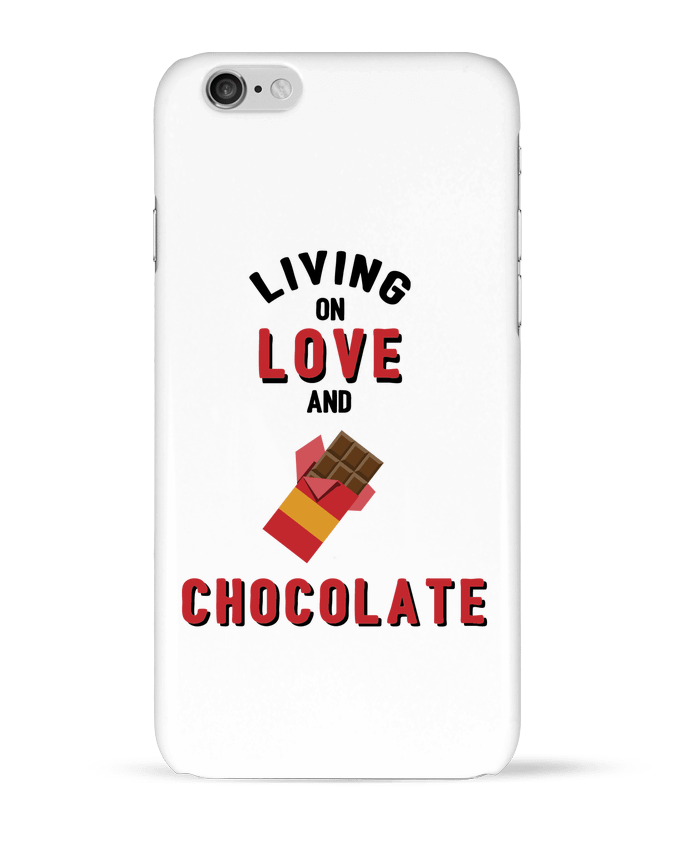 Case 3D iPhone 6 Living on love and chocolate by tunetoo