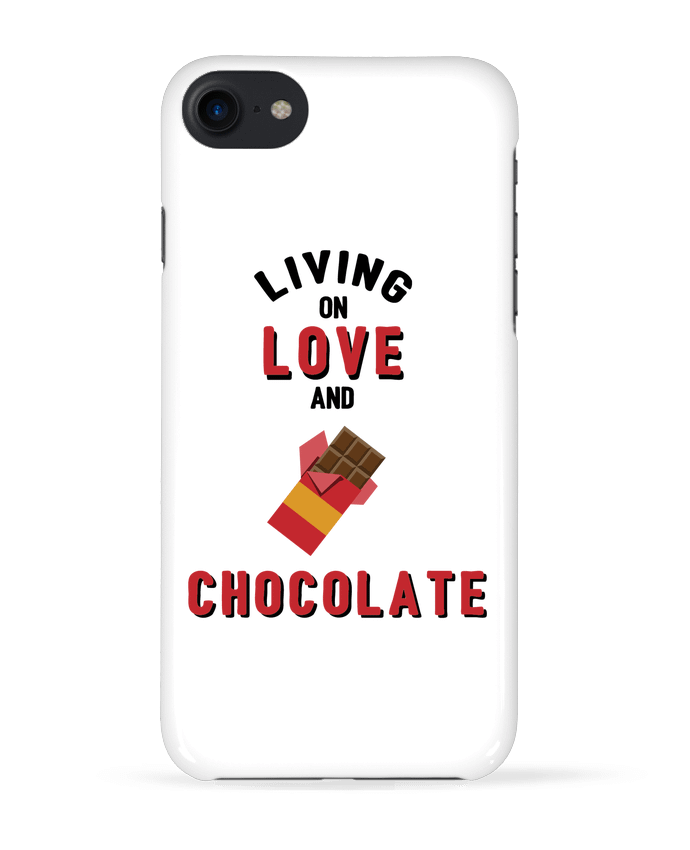COQUE 3D Iphone 7 Living on love and chocolate de tunetoo