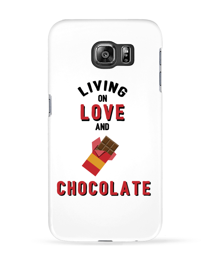 Case 3D Samsung Galaxy S6 Living on love and chocolate - tunetoo