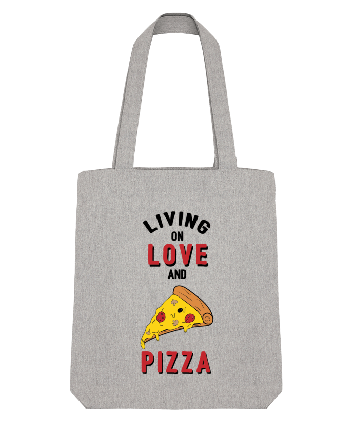 Tote Bag Stanley Stella Living on love and pizza by tunetoo 