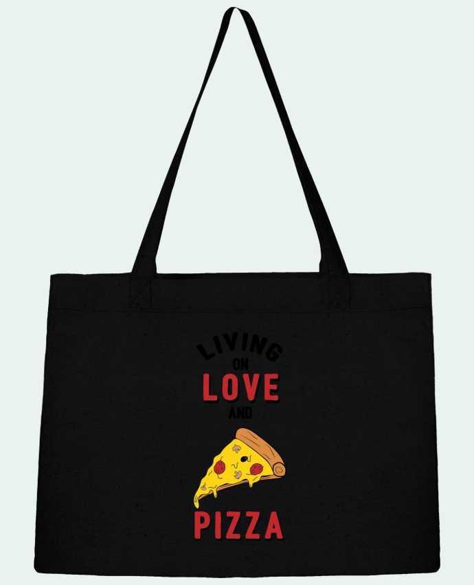 Shopping tote bag Stanley Stella Living on love and pizza by tunetoo