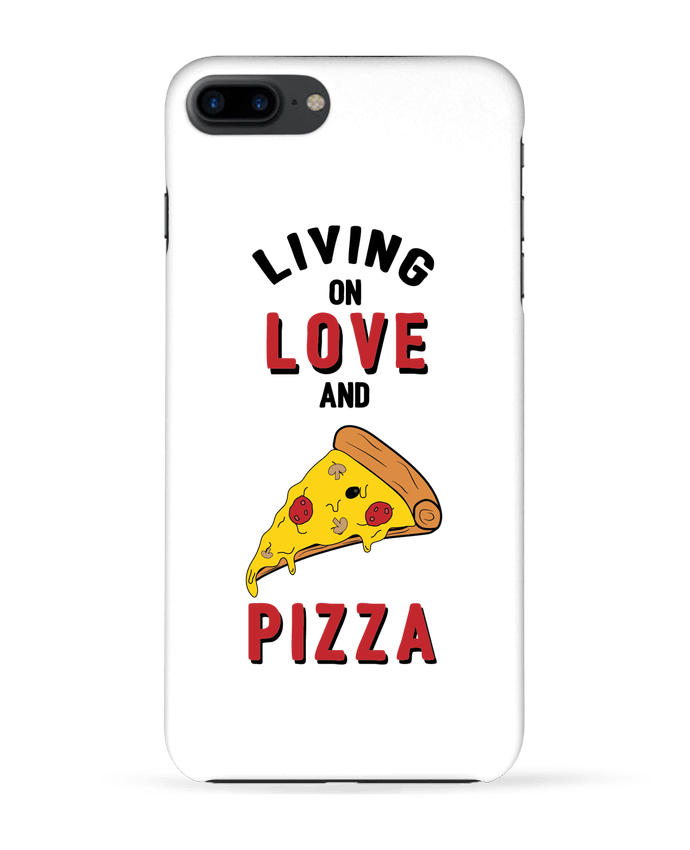 Case 3D iPhone 7+ Living on love and pizza by tunetoo