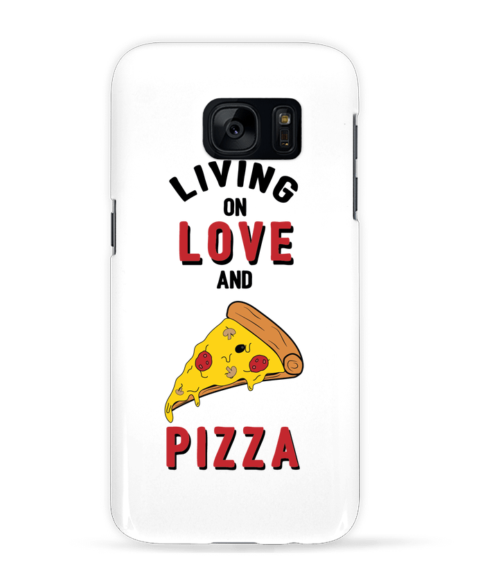 Case 3D Samsung Galaxy S7 Living on love and pizza by tunetoo