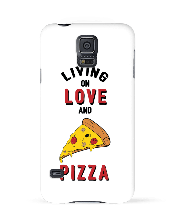 Case 3D Samsung Galaxy S5 Living on love and pizza by tunetoo