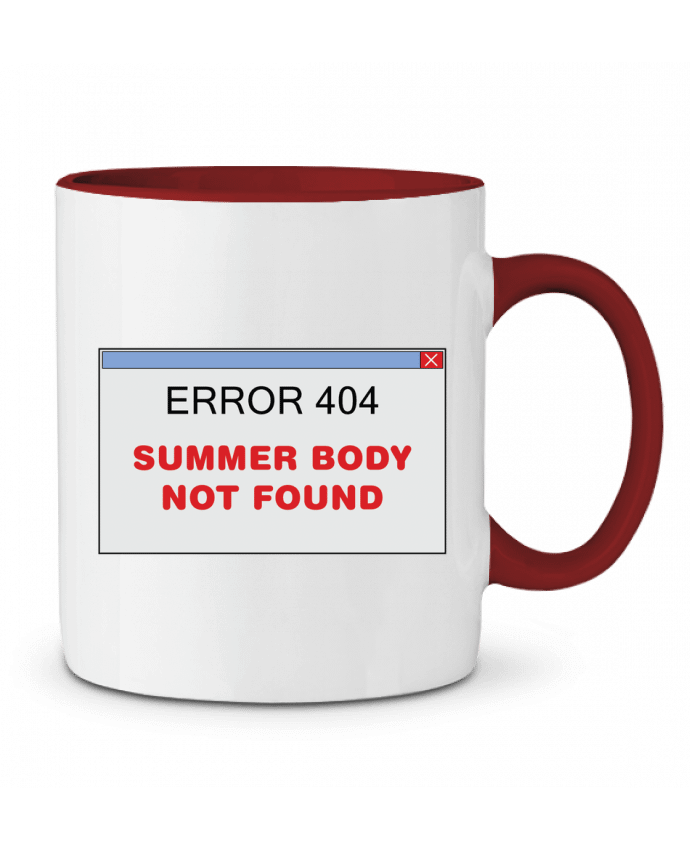 Mug bicolore Summer body not found tunetoo