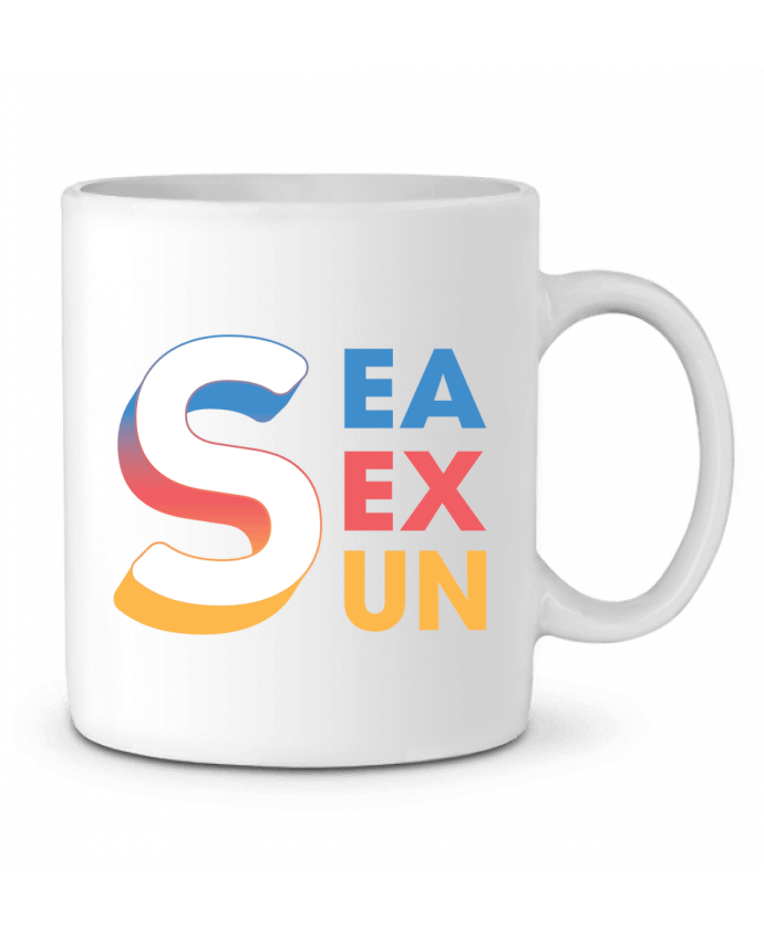 Ceramic Mug Sea Sex Sun by tunetoo