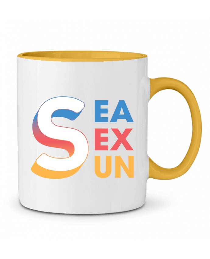 Two-tone Ceramic Mug Sea Sex Sun tunetoo