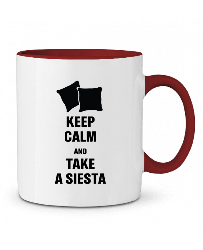 Mug bicolore Keep calm and take a siesta tunetoo