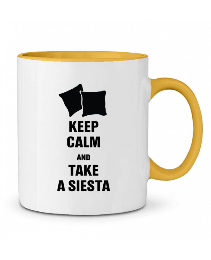 Mug bicolore Keep calm and take a siesta tunetoo