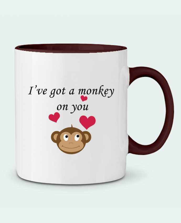 Mug bicolore I've got a monkey on you tunetoo