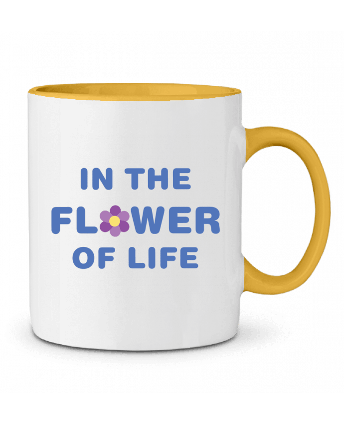 Taza Cerámica Bicolor In the flower of life tunetoo