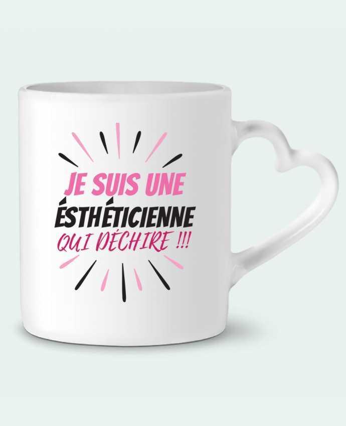 Mug coeur estheticienne par DesignMe