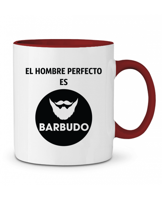 Taza Cerámica Bicolor El hombre perfecto es barbudo tunetoo