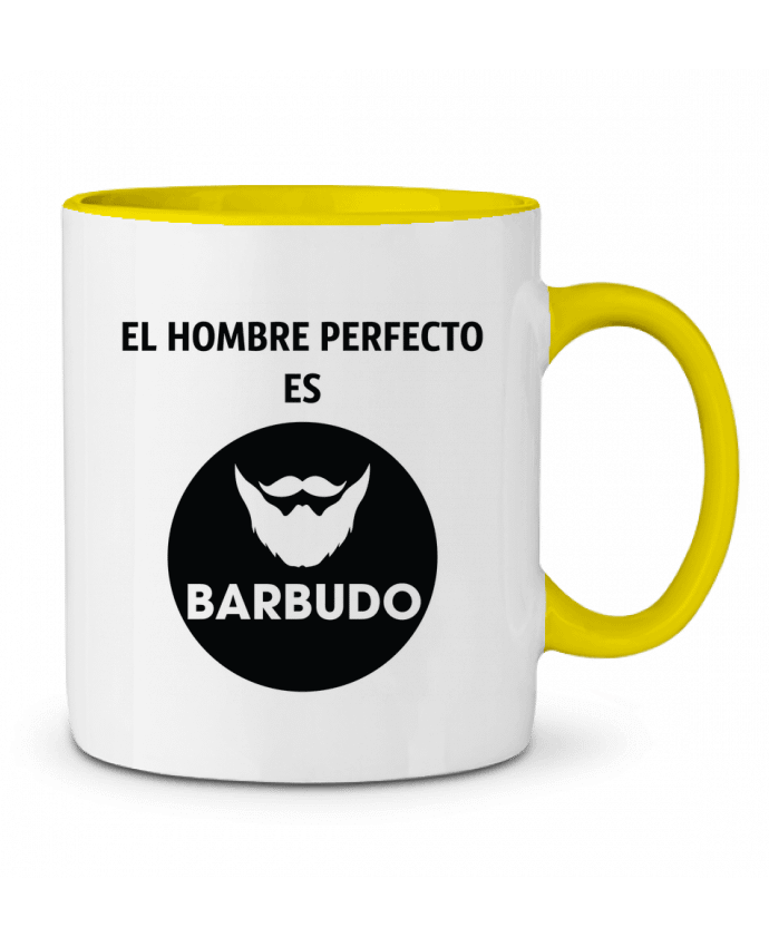 Two-tone Ceramic Mug El hombre perfecto es barbudo tunetoo
