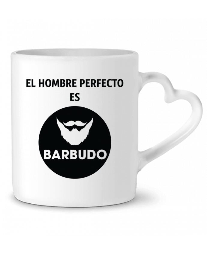 Mug Heart El hombre perfecto es barbudo by tunetoo