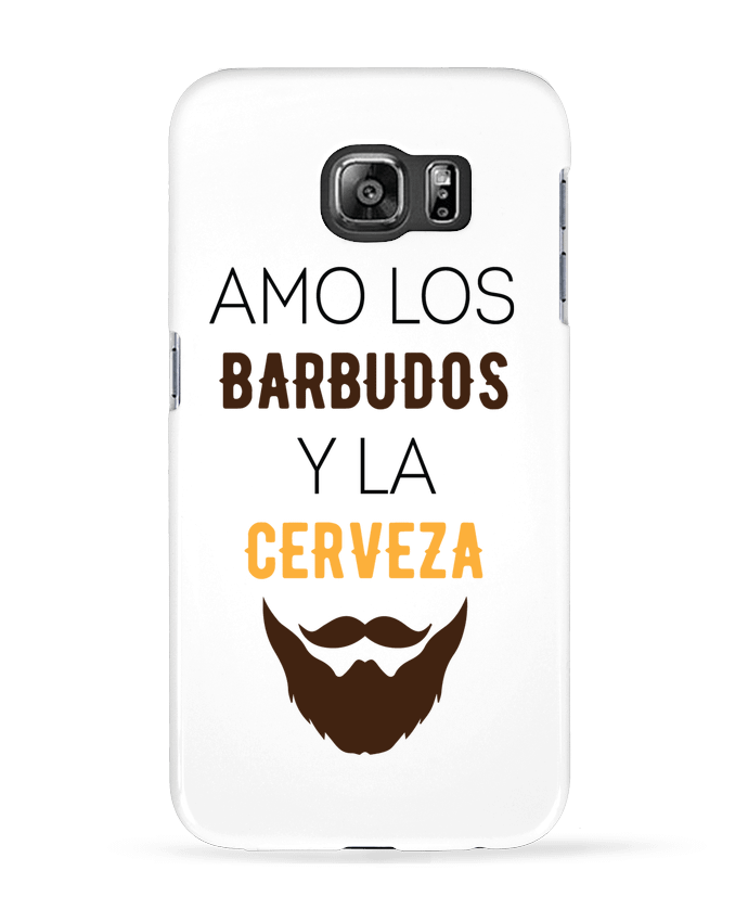 Case 3D Samsung Galaxy S6 Amo los barbudos y ma cerveza - tunetoo