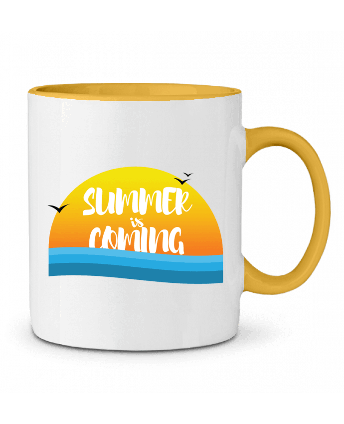 Mug bicolore Summer is coming tunetoo