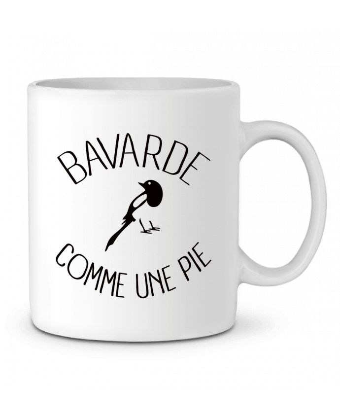 Ceramic Mug Bavarde comme une Pie by Freeyourshirt.com