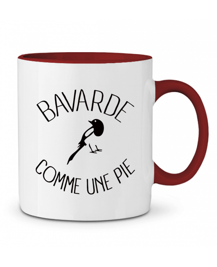 Mug bicolore Bavarde comme une Pie Freeyourshirt.com