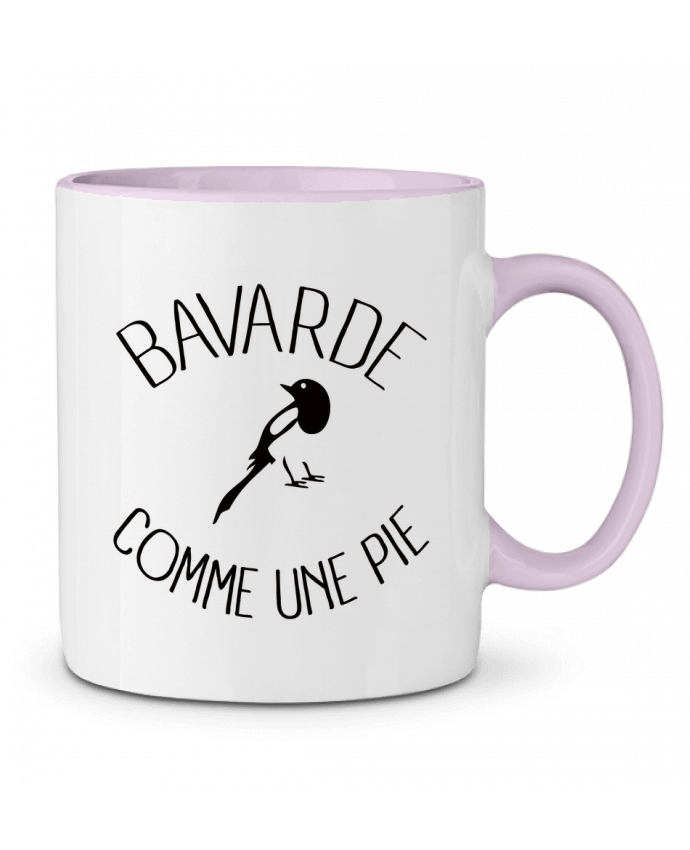 Two-tone Ceramic Mug Bavarde comme une Pie Freeyourshirt.com
